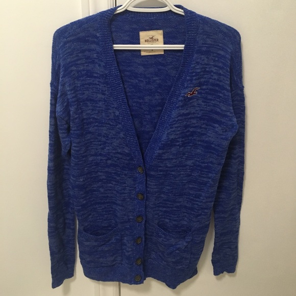 Hollister Sweater Navy Blue Retails $65+ Button Cardigan Size Small Comfy Womens - Picture 1 of 4